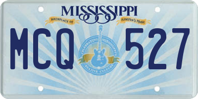 MS license plate MCQ527