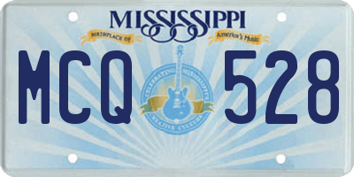 MS license plate MCQ528
