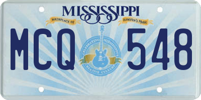 MS license plate MCQ548