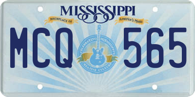 MS license plate MCQ565
