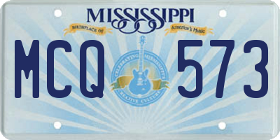 MS license plate MCQ573