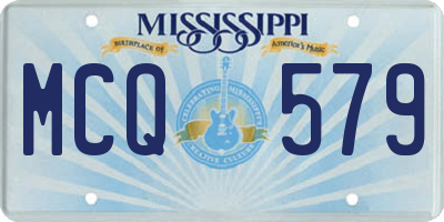 MS license plate MCQ579