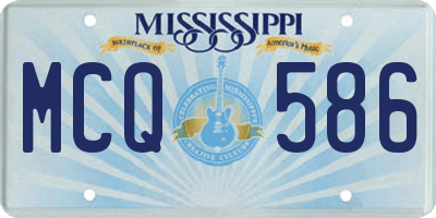 MS license plate MCQ586