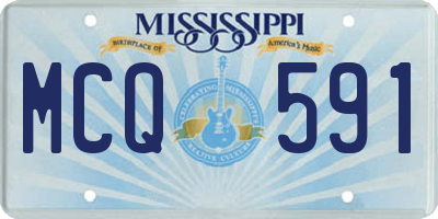 MS license plate MCQ591