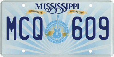 MS license plate MCQ609