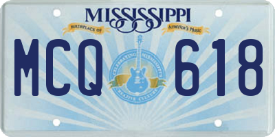 MS license plate MCQ618
