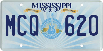 MS license plate MCQ620