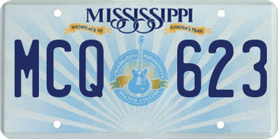 MS license plate MCQ623