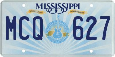 MS license plate MCQ627