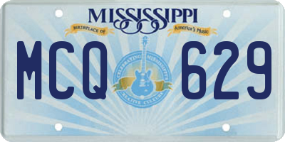 MS license plate MCQ629