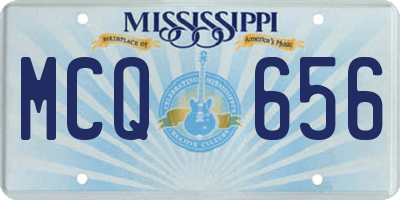 MS license plate MCQ656