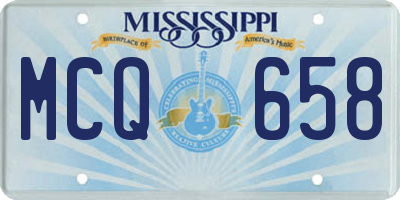 MS license plate MCQ658
