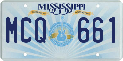 MS license plate MCQ661