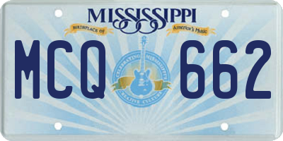 MS license plate MCQ662