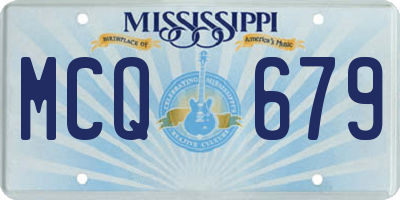 MS license plate MCQ679