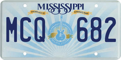 MS license plate MCQ682