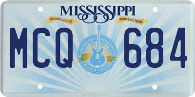 MS license plate MCQ684