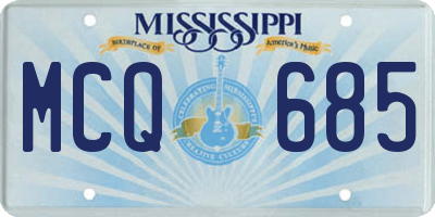 MS license plate MCQ685