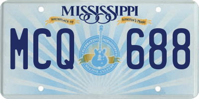MS license plate MCQ688