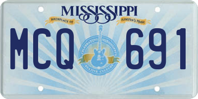 MS license plate MCQ691
