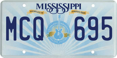 MS license plate MCQ695