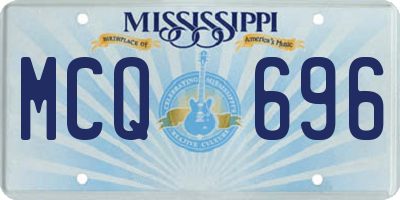 MS license plate MCQ696