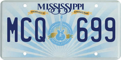 MS license plate MCQ699