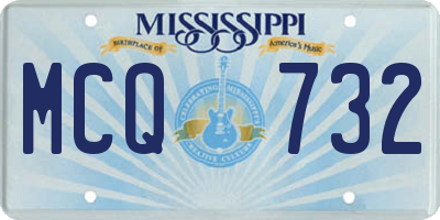 MS license plate MCQ732