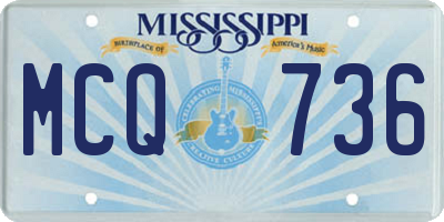 MS license plate MCQ736
