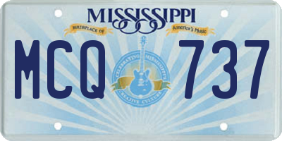 MS license plate MCQ737