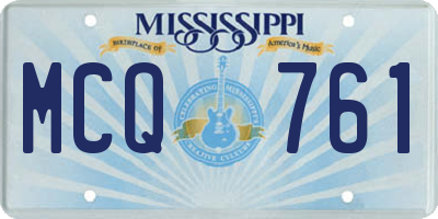 MS license plate MCQ761
