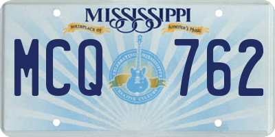 MS license plate MCQ762