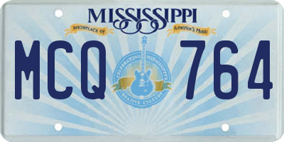 MS license plate MCQ764