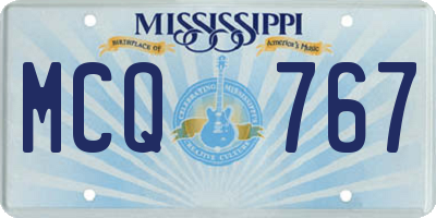 MS license plate MCQ767