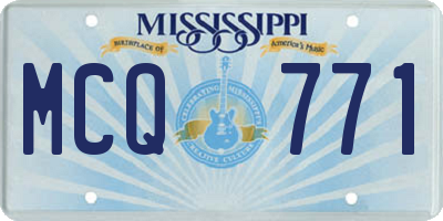 MS license plate MCQ771