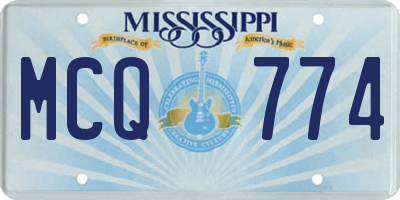 MS license plate MCQ774