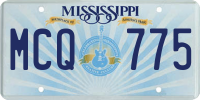 MS license plate MCQ775