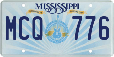 MS license plate MCQ776