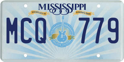 MS license plate MCQ779