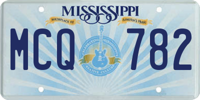 MS license plate MCQ782