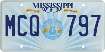 MS license plate MCQ797