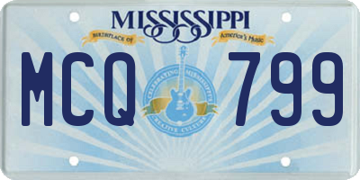 MS license plate MCQ799
