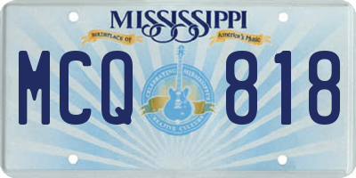 MS license plate MCQ818
