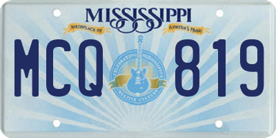MS license plate MCQ819