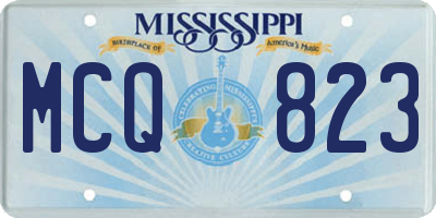 MS license plate MCQ823
