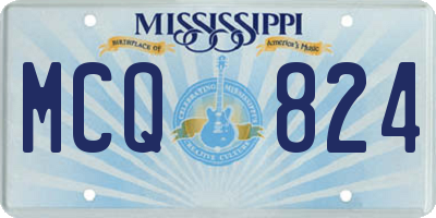 MS license plate MCQ824