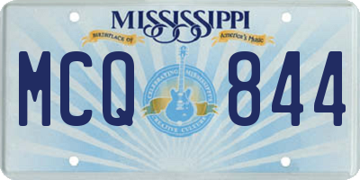 MS license plate MCQ844