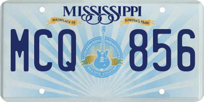 MS license plate MCQ856
