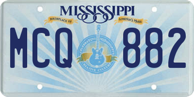 MS license plate MCQ882