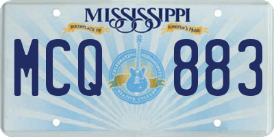 MS license plate MCQ883